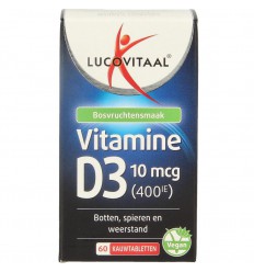 Lucovitaal Vitamine D3 10 mcg 60 kauwtabletten