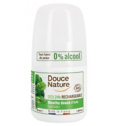 Douce Nature Deodorant roll on mint hervulbaar 50 gram