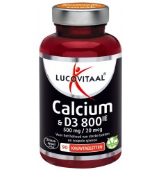 Lucovitaal Calcium 500 mg + D3 20 mcg 90 kauwtabletten