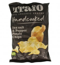 Trafo Chips handcooked zeezout & peper 125 gram
