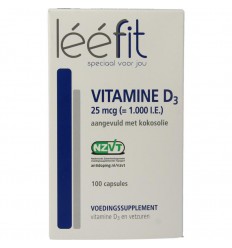 Leefit Vitamine D3 25 mcg 100 capsules