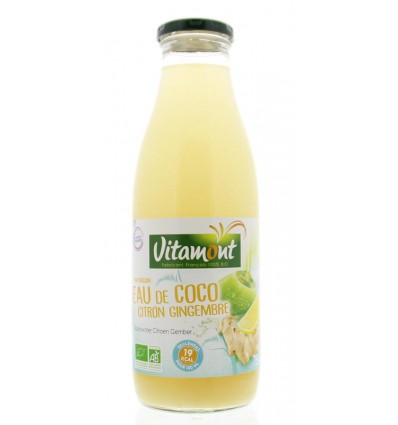 Vitamont Kokoswater citroen gember 750 ml