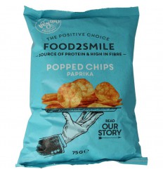 Food2Smile Popped chips paprika 75 gram