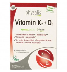 Physalis Vitamine K2 + D3 60 smelttabletten
