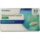 Sanias Paracetamol 240 mg 10 zetpillen