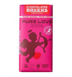 Chocolatemakers Pure love reep 65% puur fairtrade 80 gram
