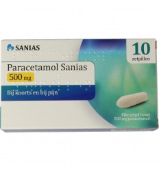 Sanias Paracetamol 500 mg 10 zetpillen