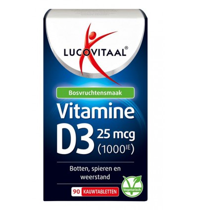 Lucovitaal Vitamine D3 25 mcg 90 kauwtabletten