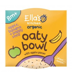 Ella's Kitchen Oatybowl apple banana poppy seeds 8+ maanden bio 130 gram