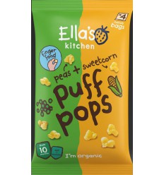 Ella's Kitchen Puff pops peas sweetcorn 10+ 36 gram