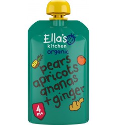 Ella's Kitchen Pear apricots ananas ginger 4+ maanden bio 120 gram