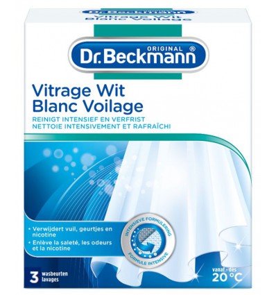 Beckmann Vitrage wit 40 gram 3 stuks