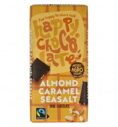 Happy Chocolate Puur amandel karamel zeezout 100 gram