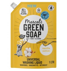Marcels Green Soap wasmiddel navul univ vanil&ker 1 liter