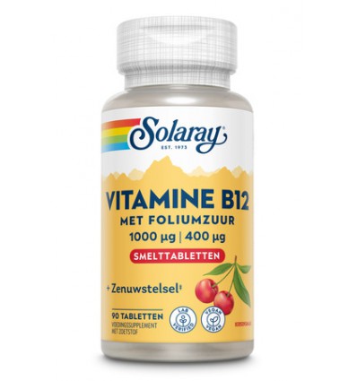 Solaray Vitamine B12 90 smelttabletten
