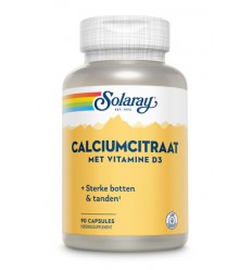 Solaray Calcium citraat vitamine D3 90 capsules