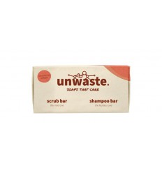 Unwaste Duopack coffee scrub shampoo bar