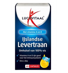 Lucovitaal Levertraan ijslands 60 capsules