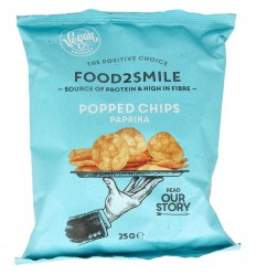 Food2Smile Popped chips paprika 25 gram