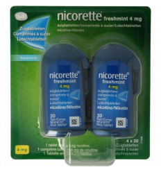 Nicorette Zuigtablet freshmint 4 mg 80 zuigtabletten