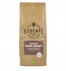 Biocafe Filterkoffie espresso dark roast 250 gram
