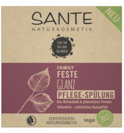 Sante Naturkosmetik Fam conditioner bar berk & plantaardige proteine 60 gram