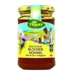 De Traay Bloemen honing vloeibaar biologisch 350 gram