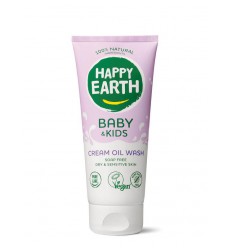 Happy Earth wasgel creme olie baby & kids 200 ml