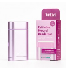 Wild Natural deodorant purple case & coconut & vanilla 40 gram