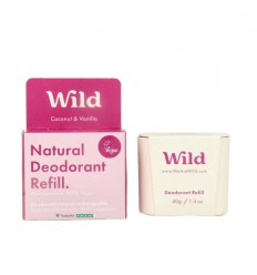 Wild Natural deodorant coconut & vanilla refill 40 gram
