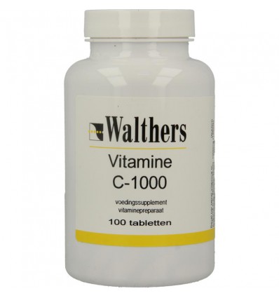 Walthers Vitamine C 1000 mg bioflav/rozenbottel 100 tabletten