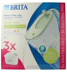 Brita Waterfilterbundel cool powder green + 3 filters