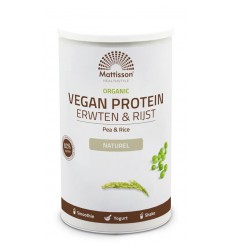 Mattisson Vegan protein erwten & rijst naturel bio 500 gram