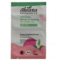 Alviana Soft care mask & peeling met bio witte thee 2 stuks