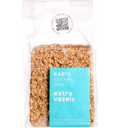 Kari's Crackers Knekkebrod extra vezels biologisch 170 gram