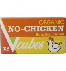 Vcubes Bouillonblokjes no chicken bio 72 gram