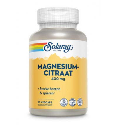 Solaray Magnesium Citraat 90 vcaps