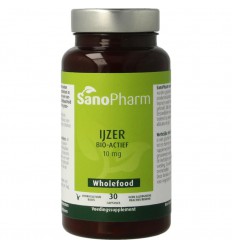 Sanopharm ijzer 10 mg wholefood 30 capsules