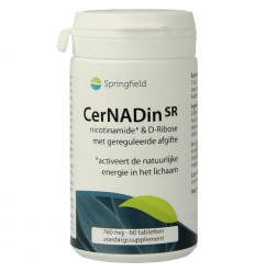 Springfield Cernadin SR nicotinamide & D-ribose 760 mg 60 tabletten