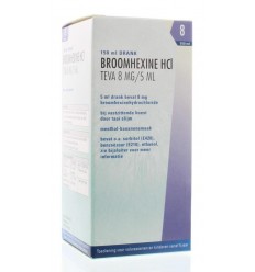 Teva Broomhexine Hcl 8 mg/5 ml 150 ml