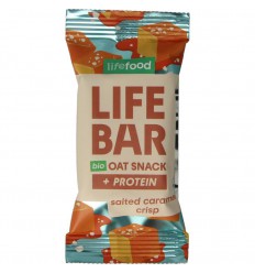 Lifefood Lifebar oatsnack proteine salted caramel crisp biologisch 40 gram