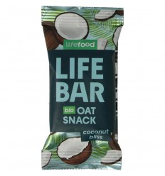 Lifefood Lifebar oatsnack kokos bliss biologisch 40 gram