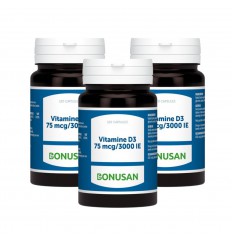 Bonusan Vitamine D3 75 mcg 3 x 120 softgels -25%